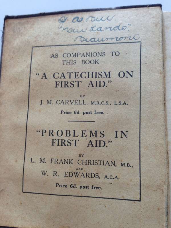 1914 St. John's Ambulance Association - First Aid Book