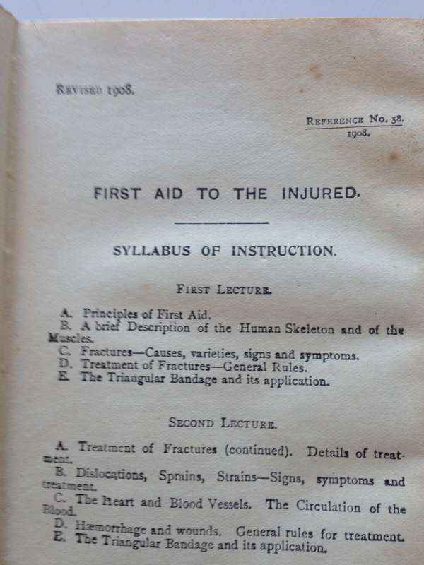 1914 St. John's Ambulance Association - First Aid Book