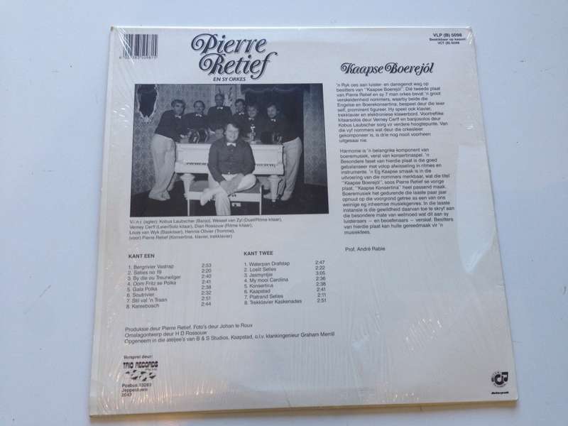Pierre Retief en sy Orkes - Kaapse Boerejol LP