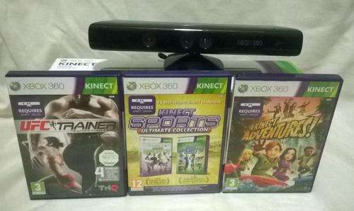 Microsoft Kinect Sensor for Xbox 360 with games
