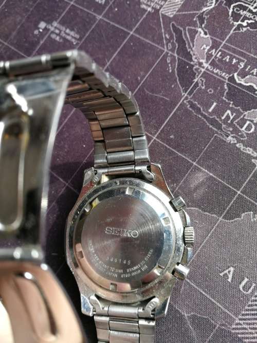 Silver Seiko Chronograph 100m