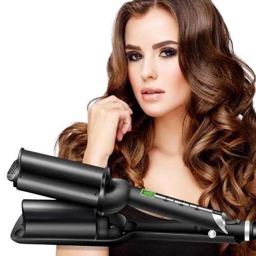 Wave 3 Barrels Big Wave Curling Crimping Hair Styler Iron