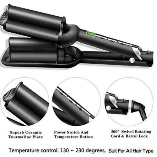 Wave 3 Barrels Big Wave Curling Crimping Hair Styler Iron