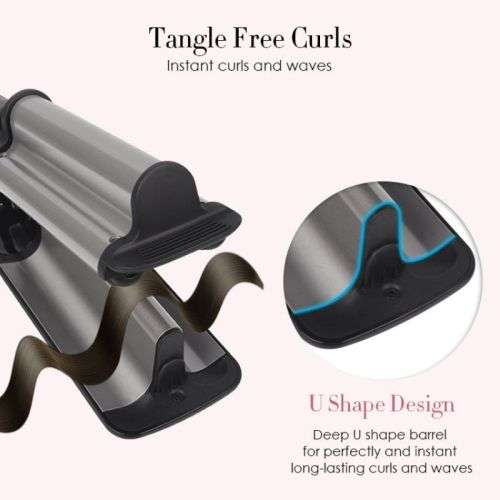 Wave 3 Barrels Big Wave Curling Crimping Hair Styler Iron