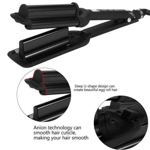 Wave 3 Barrels Big Wave Curling Crimping Hair Styler Iron