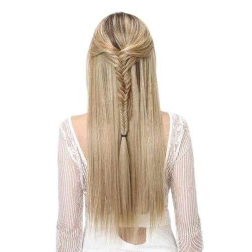 Long Natural Ombre No Clips No Tape Halo Hair Extension