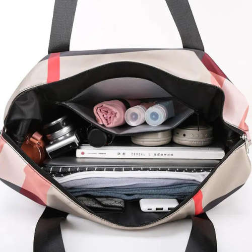 Khaki Multifunctional Large Waterproof Oxford Fabric Portable Folding Expansion Travel