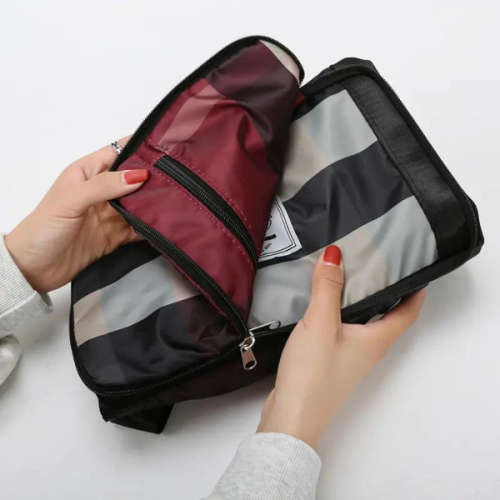 Khaki Multifunctional Large Waterproof Oxford Fabric Portable Folding Expansion Travel