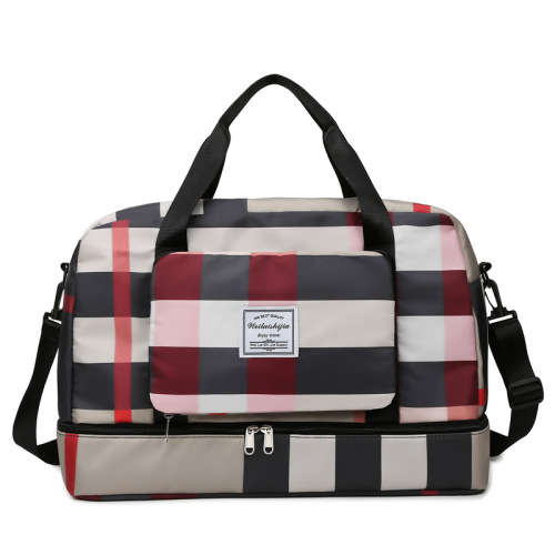 Khaki Multifunctional Large Waterproof Oxford Fabric Portable Folding Expansion Travel