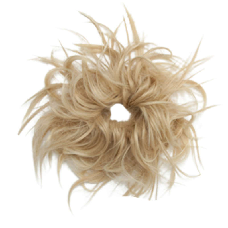 Tousled Messy Hair Chignon Scrunchie Hair Bun