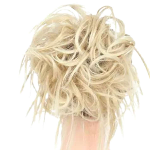 Tousled Messy Hair Chignon Scrunchie Hair Bun