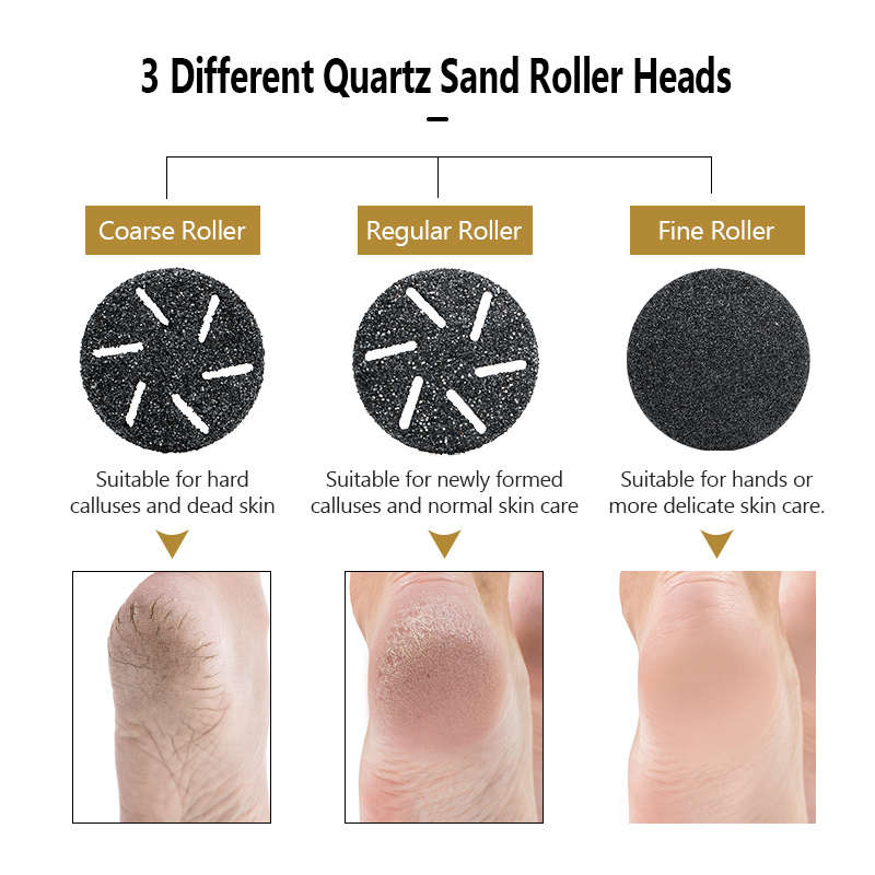 Electric Callus Dead Hard Skin Pedicure Rechargeable Remover for Feet