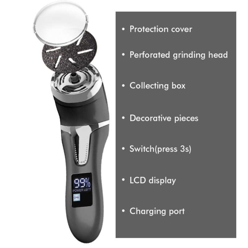 Electric Callus Dead Hard Skin Pedicure Rechargeable Remover for Feet