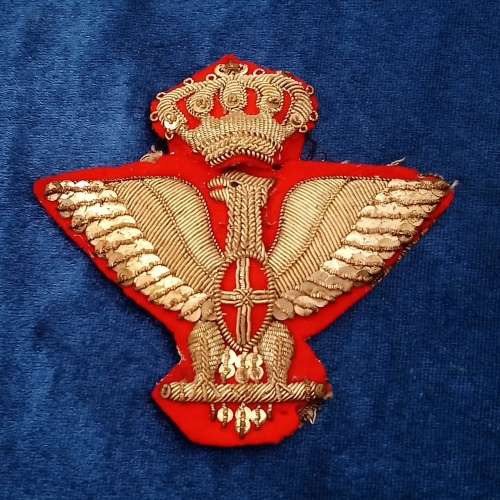 ORIGINAL WW2 ITALIAN FASCIST BRIGADIER GENERAL CAP BADGE