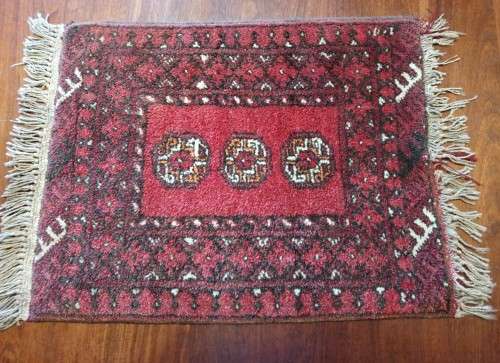 PERSIAN CARPET / HAND KNOTTED AFGHAN RUG (51CM x 76CM)