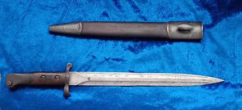ORIGINAL 1888 PATTERN "BOER WAR"  BAYONET, MADE BY THE SOUTH AFRICAN RAILWAYS