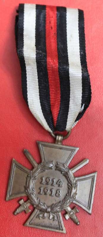 ORIGINAL WW1 GERMAN EHRENKREUZ / HINDENBURG CROSS FOR COMBATANTS