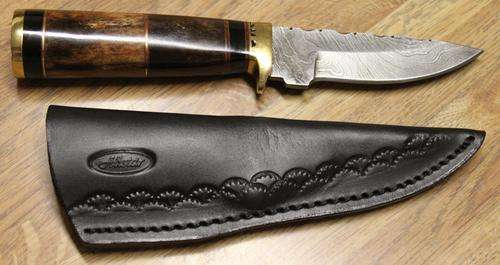 NEW DAMASCUS BLADE HUNTING KNIFE