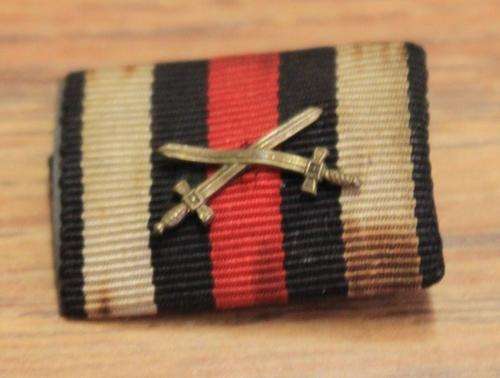 ORIGINAL WW1 GERMAN RIBBON BAR - EHRENKREUZ / HINDENBURG CROSS