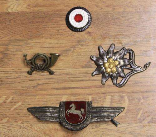 ORIGINAL GERMAN BUNDESWEHR LOT OF FOUR CAP BADGES