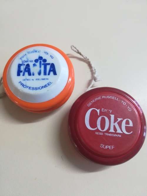 Vintage Coke and Fanta Yo-Yo`s