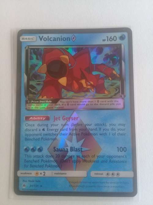 Pokemon TCG Volcanion Prism Star Sun and Moon Celestial Storm