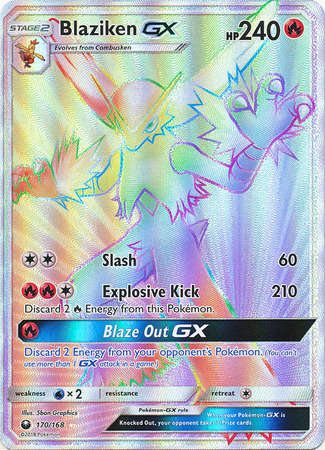 Pokemon TCG Blaziken Hyper Rare Sun and Moon Celestial Storm