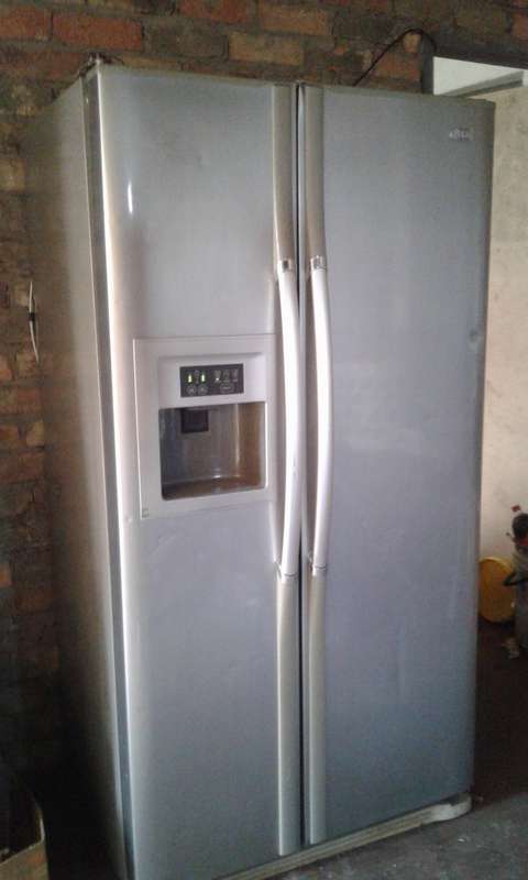 LG double door fridge with ice maker, crusher and water dispenser