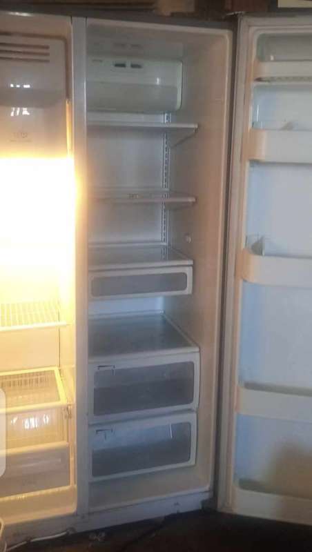 LG double door fridge with ice maker, crusher and water dispenser