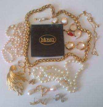 Monet Gold and Pearl Fashion Jewellery Selection