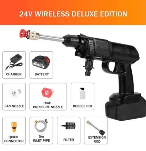 24V Rechargeable Wireless High Pressure Cleaning Gun
