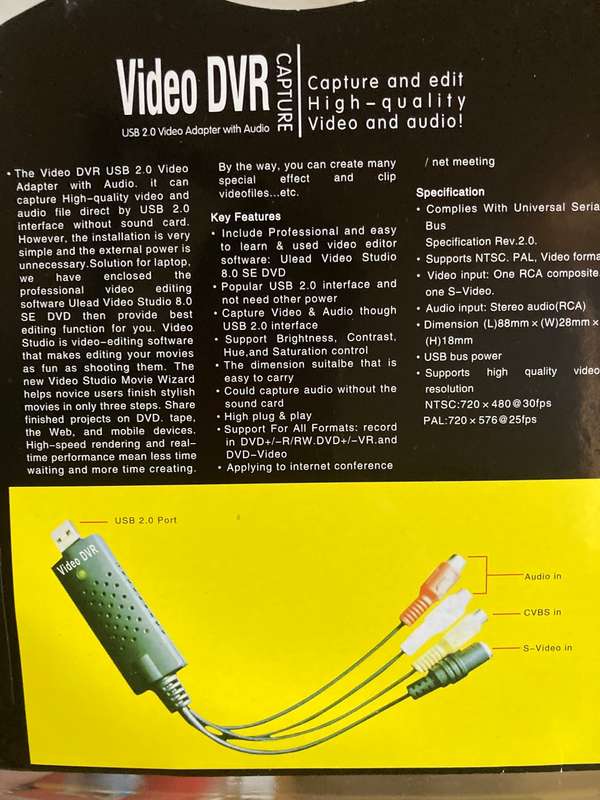 USB 2 Video Adaptor with Audio