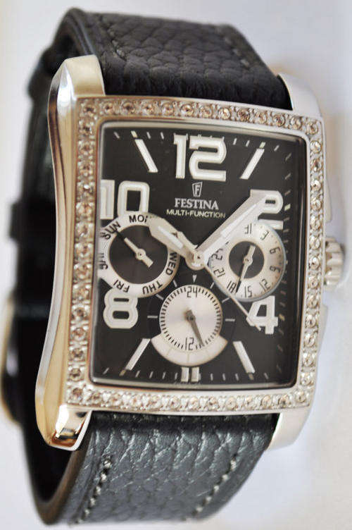 *Brand New* Festina Ladies Black Strap Multi-Window Dial F16362H *Feminine and Pretty*