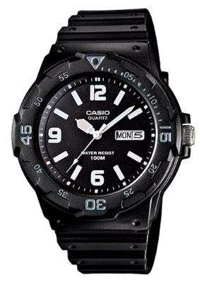 *Brand New* Casio Men's MRW200H-1B2V Black Resin Quartz Watch with Black Dial & White Markers