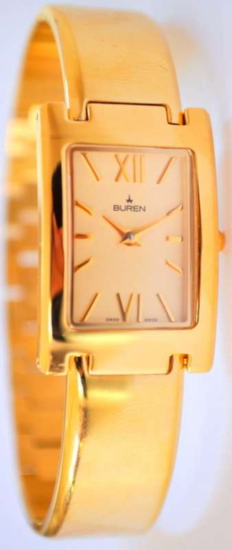 *Brand New* Buren Ladies Gold Stainless Steel Watch with Roman Numerals 2105124 *Stunning*