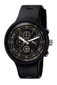*Brand New*  PUMA Men's PU910401004 Slick Chronograph Black & Yellow Watch
