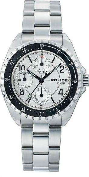*BRAND NEW POLICE*  Women's PL-11301MS04M  Stainless Steel  Case Silver Watch with Black Bezel
