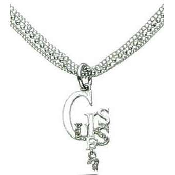 *Brand New* Guess Ladies Multi-Chain Silver Necklace with Falling Guess Pendant *Stunning*