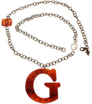 *Brand New* Guess Ladies Long Chain with Oversized Red/Orange "G" Pendant *Stunning*