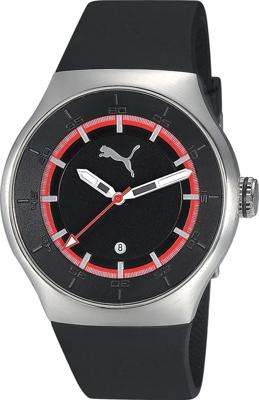 BRAND NEW  PUMA Men's Sport Watch with Black Polyurethane Band and Black and Red Dial  PU102551005