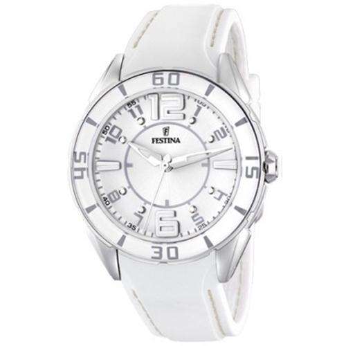 *Brand New* Festina Ladies White Leather Watch with Rotating Bezel F164921 *Stunning*