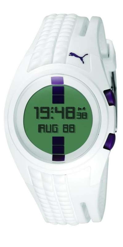 BRAND NEW PUMA Women's PU910482001 Shift White Digital Watch with Purple Accents**SPORTy*