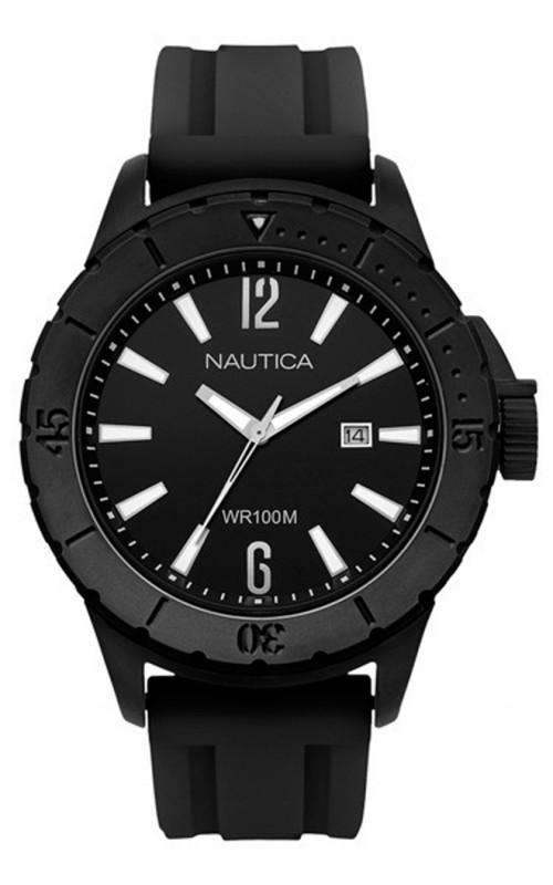 * Brand New* NAUTICA Gents Black Resin Strap and Black Dial with White Markers A15604G