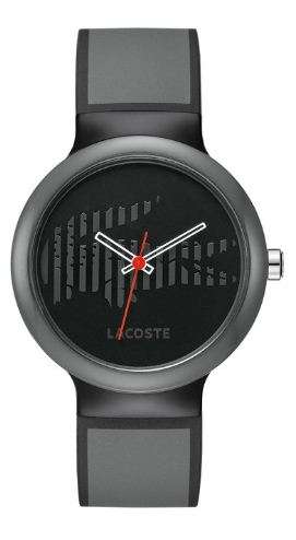 *BRAND NEW*Unisex Lacoste Goa Black and Grey Polyurethane Watch 2010568*Fun and Unique*