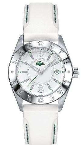 *BRAND NEW*Lacoste Sport Collection Rubber Strap White Dial Women's watch 2000507*Fun and Unique*