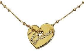 *Brand New* Guess Ladies Gold  Necklace with Gold Heart Pendant UBN11102  *Stunning*