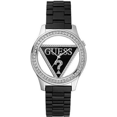 BRAND NEW Guess Ladies Clear Dial with Guess Logo and Crystal Bezel and Polyurethane Band  W95105L2