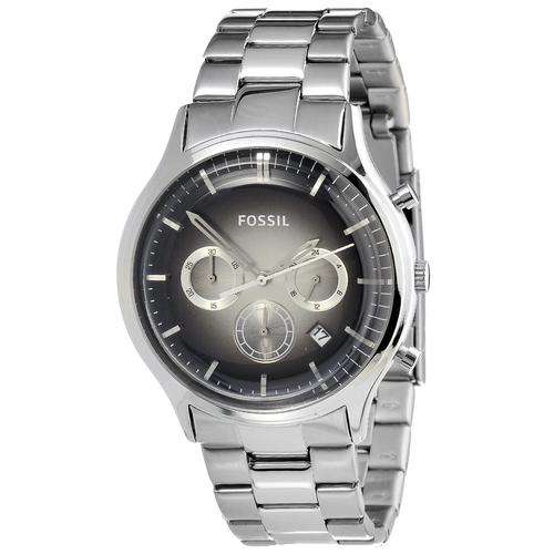 *Brand New* Fossil Chronograph Stainless Steel Mens Watch with Grey Dial FS4673  *Sleek*