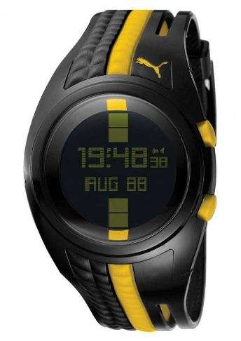 BRAND NEW PUMA Women's PU910471001 Shift Black Digital Watch with Yellow Accents**SPORTY*