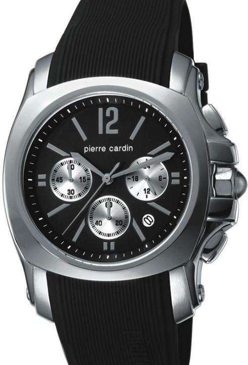 *Brand New* Pierre Cardin  Men's  Black Rubber Chronograph Watch *STUNNING MODEL*